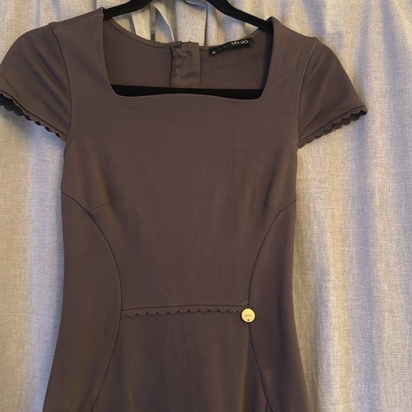 LIU JO Dark Purple / Beige Fitted Dress size XS - Picture 3 of 6